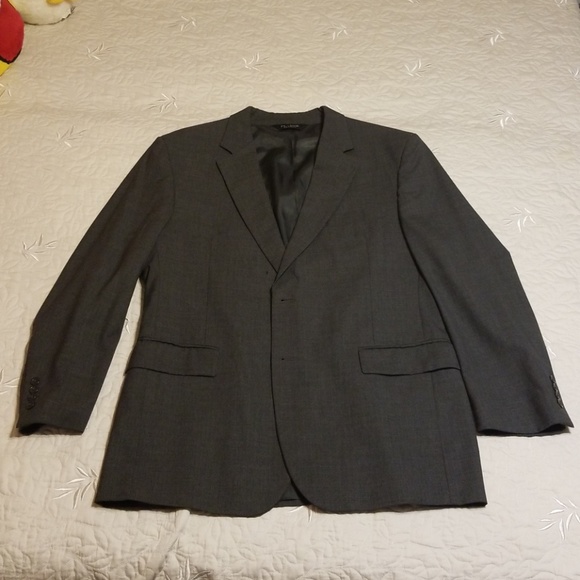 100% Wool Jos. A. Bank 43R Gray Blazer Suit Jacket - Picture 1 of 6